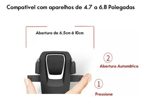 Suporte Porta Celular Carro Trava Automática Rotação 360