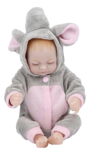Mini Boneca Realista Silicone Fechando Os Olhos Brinquedos D