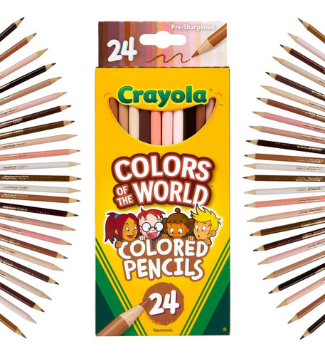 24 Lápices De Colores Para Tonos De Piel 684607 Crayola