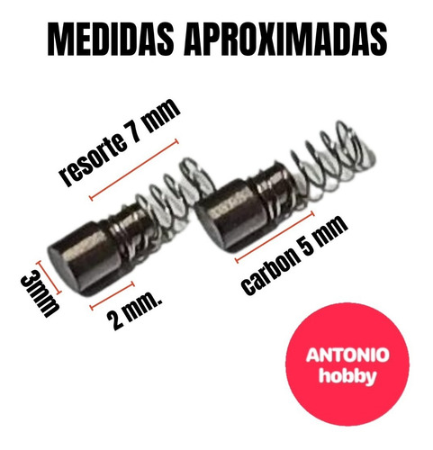 Par Carbones Resortes Lima Para Locomotoras Ho Repuesto 1/87