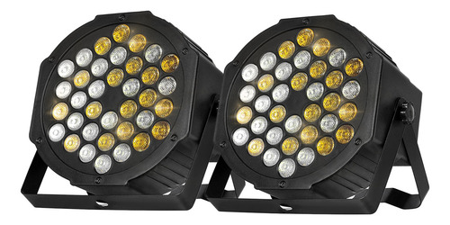 Kit 2 Refletor Led Par64 36 Led Cree 3w Branco Frio/ Quente