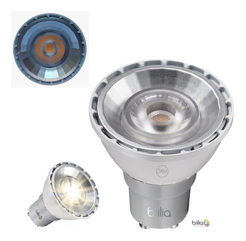 Lâmpada Led Mr16w 7w 127v Gu10 Quente Dimerizável Brilia