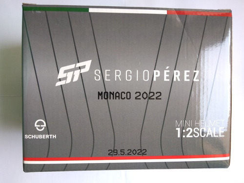 Casco Sergio Checo Perez Gp Mónaco 2022 Red Bull 1:2 Ganador (Usado)