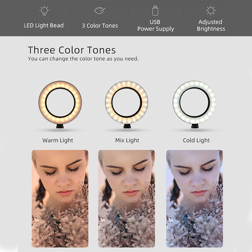 Lámpara Led Ring Light Studio Photo Video Ajustable Con Tríp
