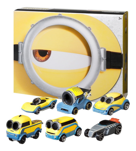 Hot Wheels Paquete De 6 Vehículos De Minions A Escala 1:64.