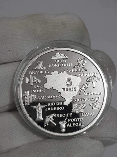 Moeda Comemorativa 5 Reais 2014 Prata - Cidades Sedes!