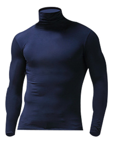 Amart Playera Cálida De Cuello Alto Para Hombre, Color Sóli