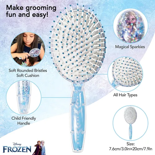 Cepillo De Pelo Frozen 2 Girls Snowflake Confeti, Plateado -