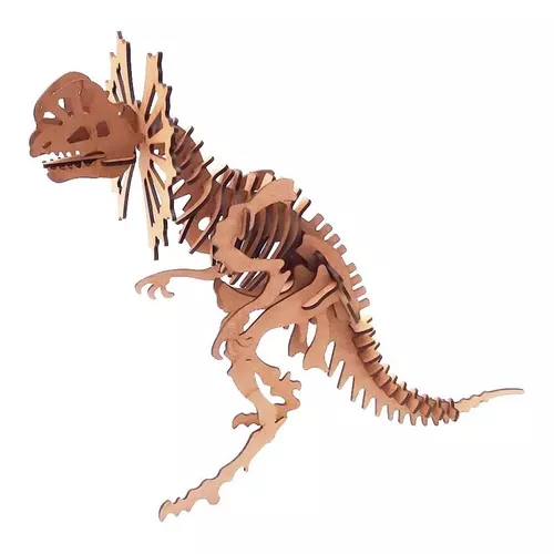 Dinossauro Dimeterodon p/ montar, Quebra-Cabeça 3D, 30 peças, Brinquedo e  decoração MDF