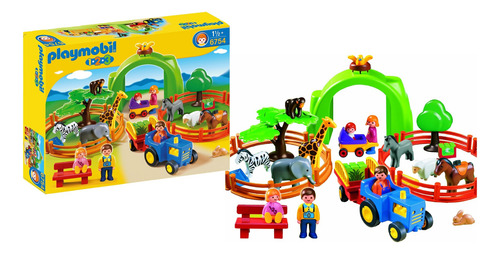 Playmobil 6754 Large Zoo 1 2 3 Para Niños A Partir De 1 Año
