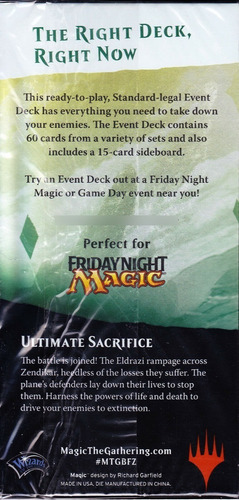 Mazo 60 Cartas Magic Event Deck Battle For Zendikar