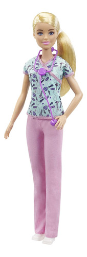 Barbie - Muñeca Enfermera Rubia (12 Pulgadas) Con Ropa Qui.
