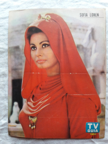 Sofia Loren - Poster Original De Revista Tv Guia N° 203