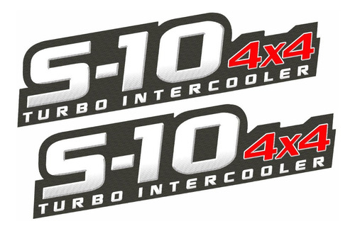 Adesivos S10 4x4 Turbo Intercooler Aço Escovado S10006
