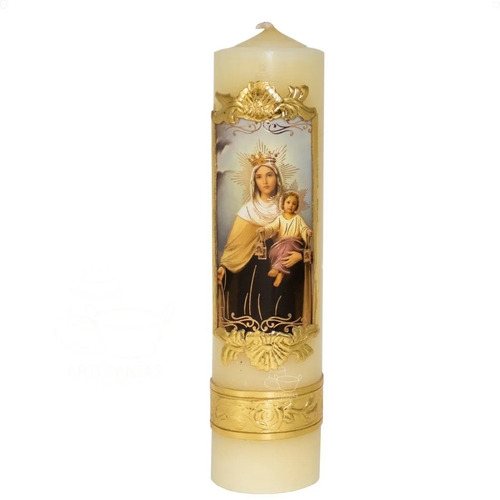 50 Cirios O Velas De Oración Virgen Del Carmen
