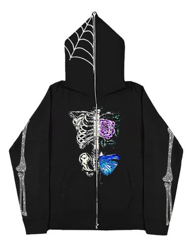 Diablo Butterfly Hoodie Gothic Couple Y2k