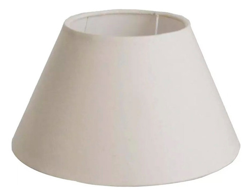 Cupula De Abajur Grande 30x15x45cm Encaixe 3,5cm Algodao Cor Bege Cone