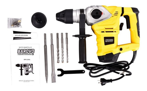 Imagen 4 de 8 de Rotopercutor 1500w Industrial Barovo 6 Jouls Rotomartillo