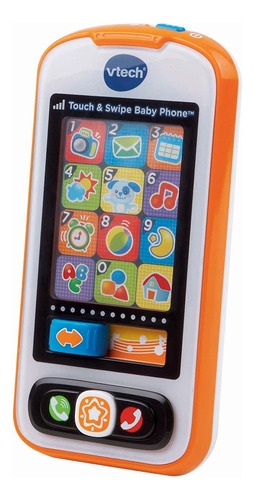 Vtech Touch And Swipe - Teléfono Para Bebé, Color Naranja