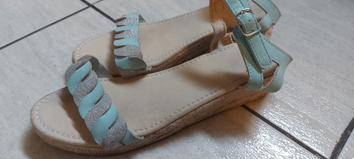 Sandalias Gymboree Para Niña Talla 34 Taco Cuña