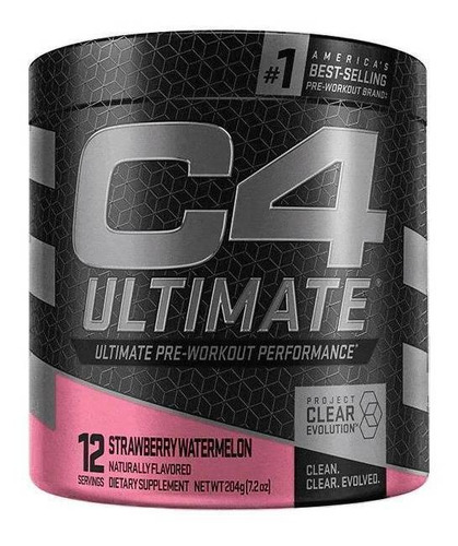 Suplemento en polvo Cellucor  C4 Ultimate cafeína sabor strawberry watermelon en pote de 204g