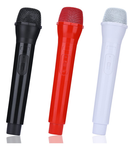 Rumia Paquete De 3 Accesorios De Microfono Falso De Plastico