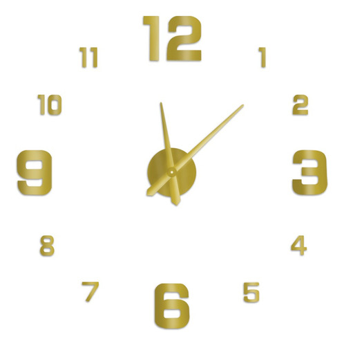 Reloj Numeros Gigantes 3d Diy Utilisimo Pared Sala Grande