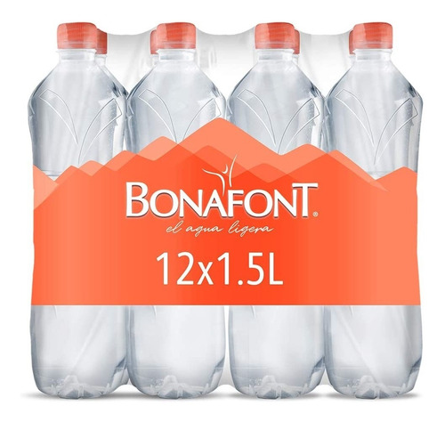 Agua Natural Bonafont 12 Pzas 1.5 L