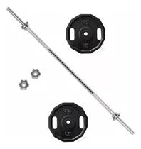 Comprar Kit Pesas Discos Barra Recta De 1.20 + 2 Discos De 25 Libras