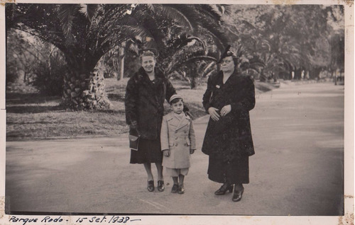 1938 Antigua Postal Foto Parque Rodo Vestimentas Vintage