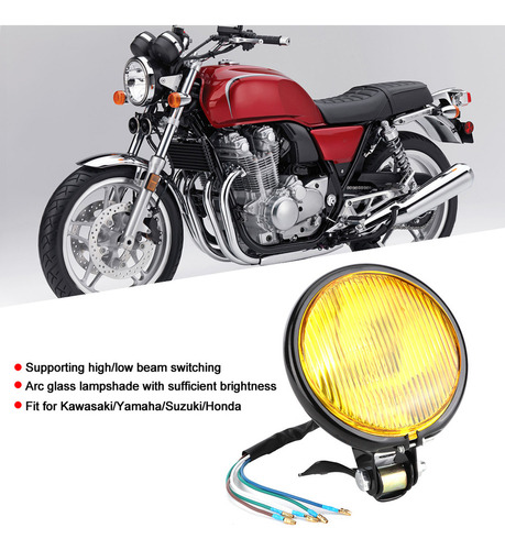 Faro De Moto Universal De Estilo Retro Vintage