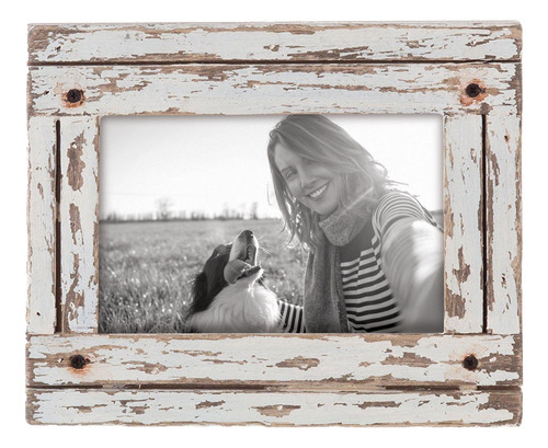Marco De Fotos Foreside Home & Garden Heartland 4x6 Blanco