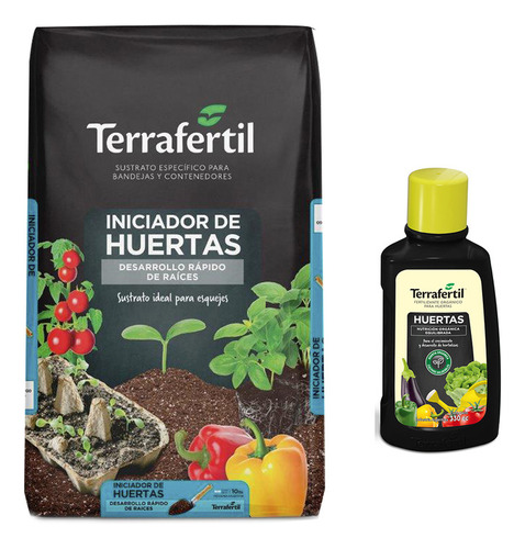 Sustrato Iniciador Huerta 10lts Con Fertilizante Terrafertil