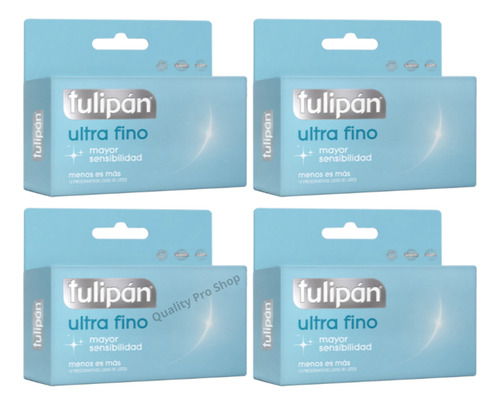 Preservativos Tulipán Ultra Fino 4 Cajas X 12 (48) Variantes