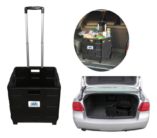 Carrinho Cesto De Transporte Dobrável Compras Portátil Multiuso Maleta Ecologicamente Correto