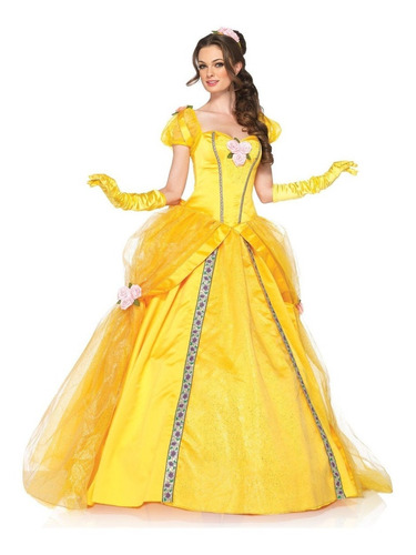 Disfraz Para Mujer Princesa Bella Disney Halloween 