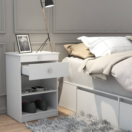 Mesa De Luz Con Desayunador Moderna Minimalista