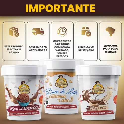 Pasta De Amendoim La Ganexa Sabor Avelã Fit 1kg Zero Açucar