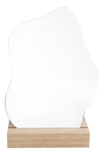 Espejo April Forma Irregular Base Madera