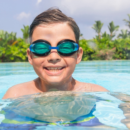 Goggles Infantiles Para Natación 7 Años En Adelante 6 Piezas Color Azul