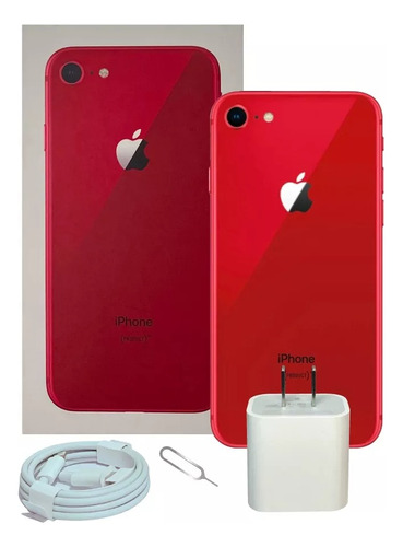  iPhone 8 64 Gb Rojo Con Caja Original Accesorios (Reacondicionado)