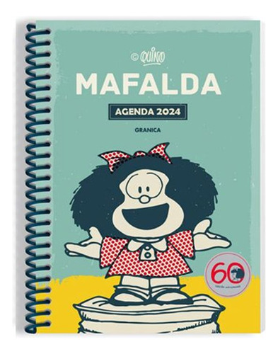 Agenda 2024 Mafalda Anillada Modulos Turquesa