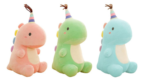 3 Piezas Lindo Dinosaurio Juguete De Peluche Decoración