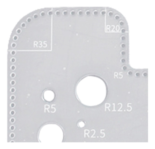 2 Plantilla De Corte De Acrílico De Cuero Reglas De 3 Mm
