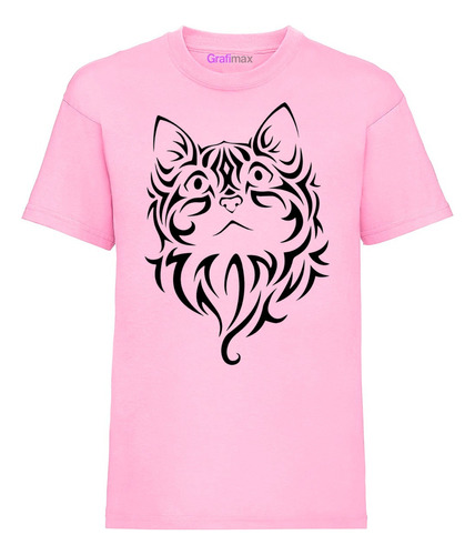 Polera Gato Tribal Algodón Grafimax