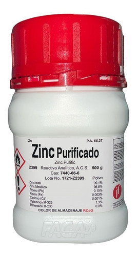 Zinc Polvo R. A. De 500 G Fagalab