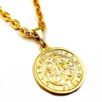 Comprar Corrente Cadeado Pingente São Bento Banhado Ouro 18k 3mm