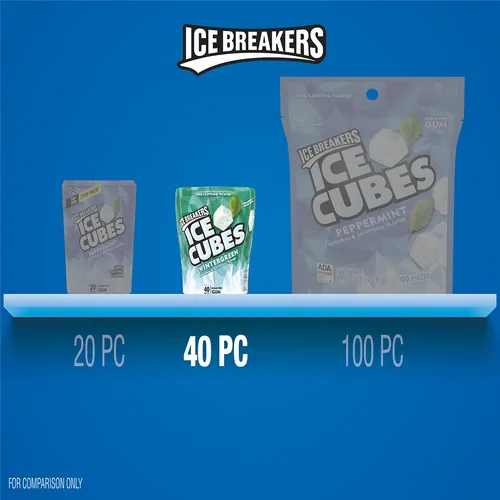 Ice Breakers Ice Cubes Goma Sin Azcar Con Xilitol, Wintergre