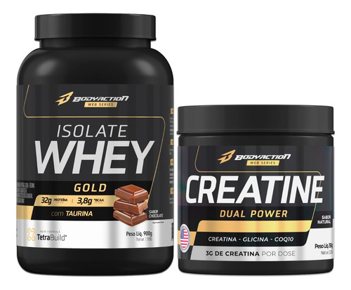 Whey Protein Isolado Gold Zero Lactose 900g + Creatina 150g