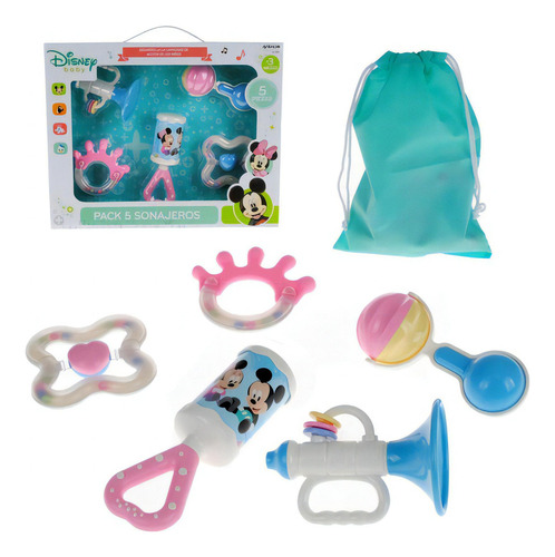 Pack 5 Sonajeros Baby Disney Color Multicolor